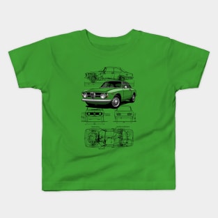 My drawing of the classic Italian sports coupe Kids T-Shirt